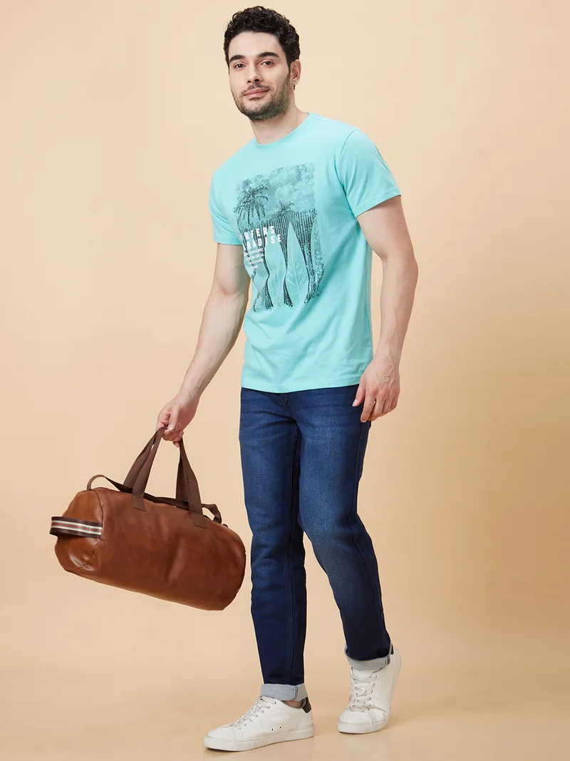 globus Globus Men Indigo Mid-Rise Tapered Fit Jeans